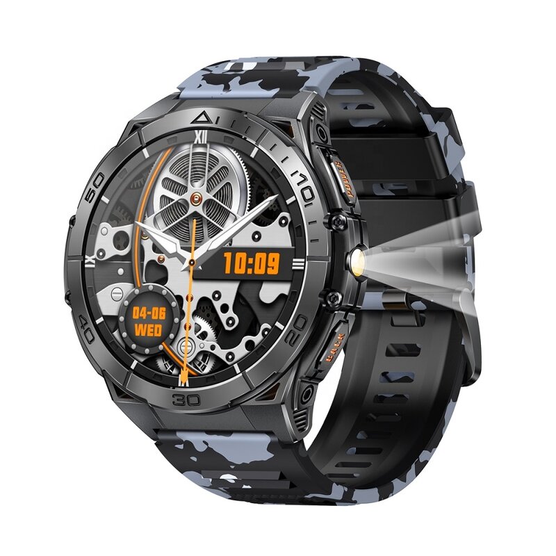 Outdoor Smartwatch Manufacturer - K71 AMOLED 600mAh LED Flashlight IP68