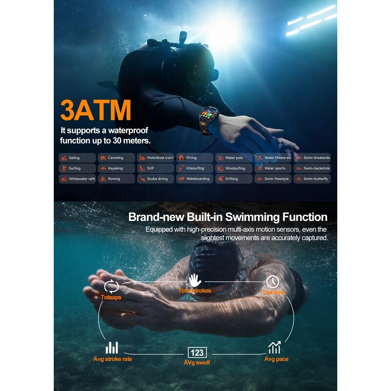 Smartwatch Manufacturer - K72 2.13" AMOLED GPS Compass Flashlight 3ATM