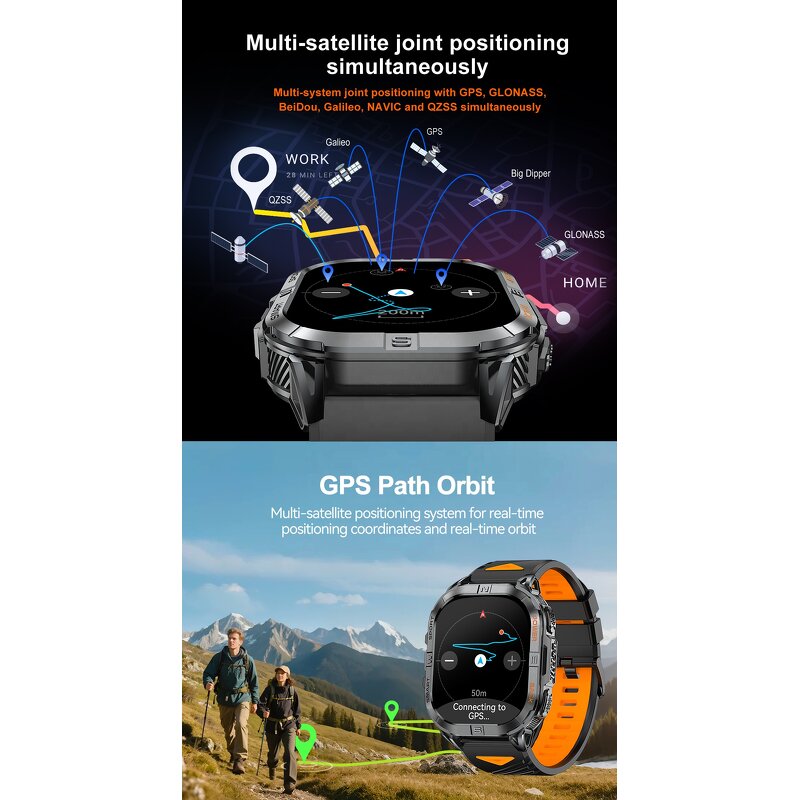 Smart Watch Manufacturer - K72 2.13" AMOLED GPS Multi-System BT Call