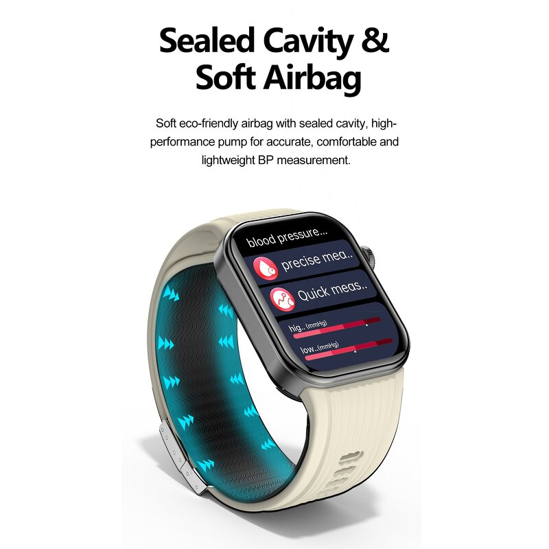 Smart Watch Manufacturer - Air Pump Airbag 1.95" AMOLED ECG SpO2
