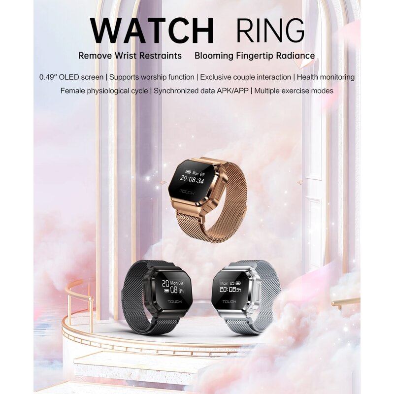 Smart Ring Watch Manufacturer - B7 OLED 5ATM Waterproof Touch Screen