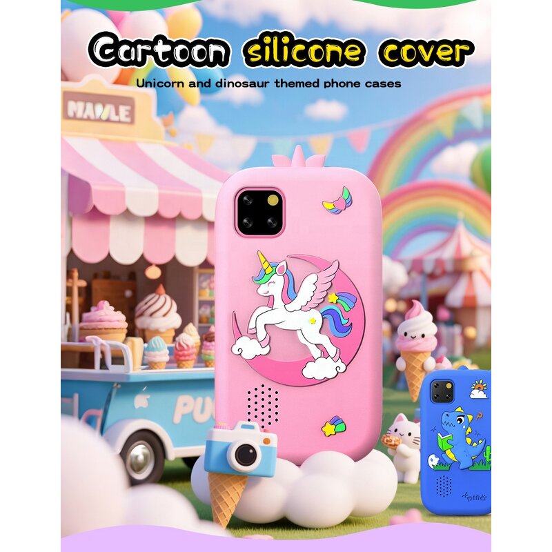 Kids Digital Camera Manufacturer - Unicorn & Dinosaur with 17 Games