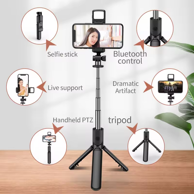 Selfie Stick - Manufacturer S03-S Handheld Tripod 360 Flexible Live Broadcast Light