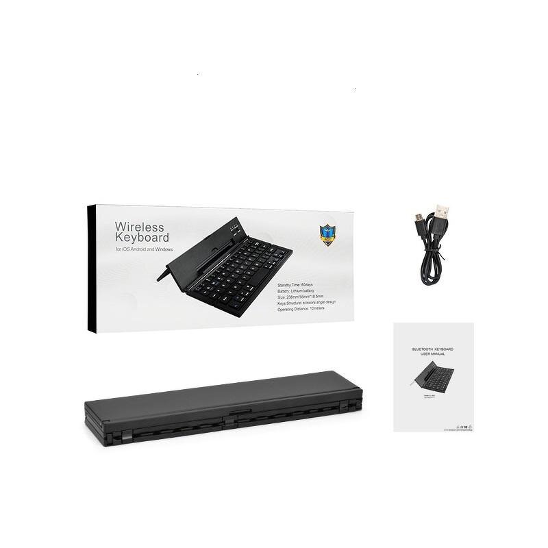 Foldable Keyboard - Manufacturer Mini BT Three Fold Portable Business Laptop Pad