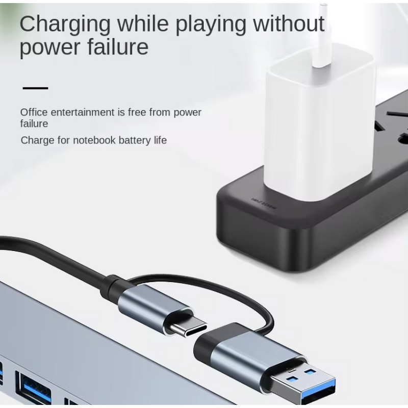 USB C Hub - Manufacturer 7 in 1 Wireless Charging USB3.0 Macbook Pro