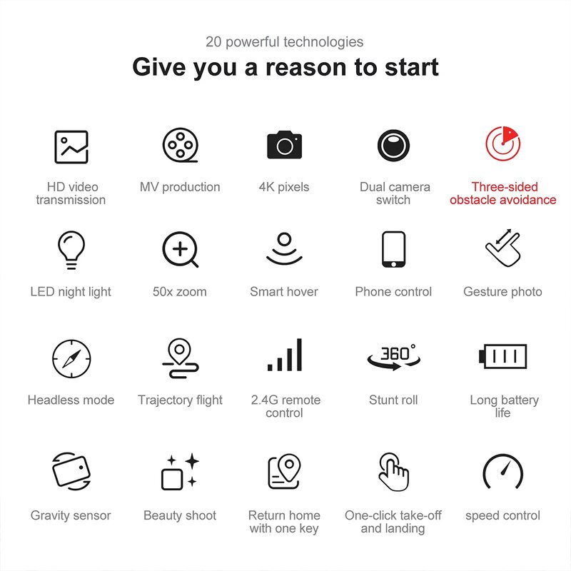 Drone - Manufacturer E99 Pro Dual Camera WiFi Optical 4K Beginner Mini Drone