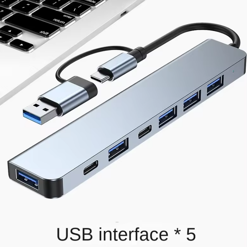USB C Hub - Manufacturer 7 in 1 Aluminum USB3.0 2.0 Docking Station Computer