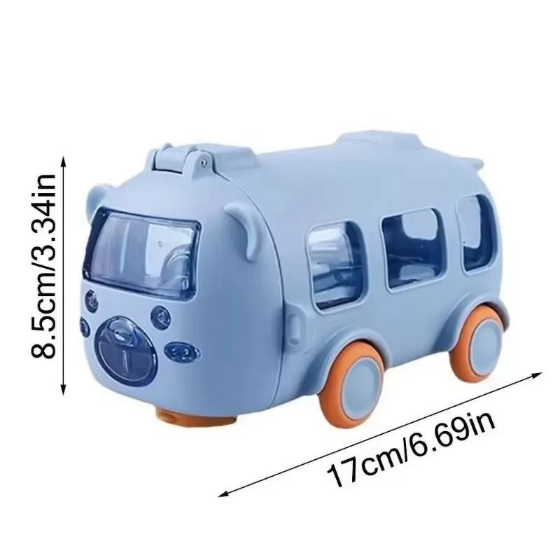 Water Bottle - Manufacturer Cute Bear Bus Shape Plastic Portable Children's Drinkware