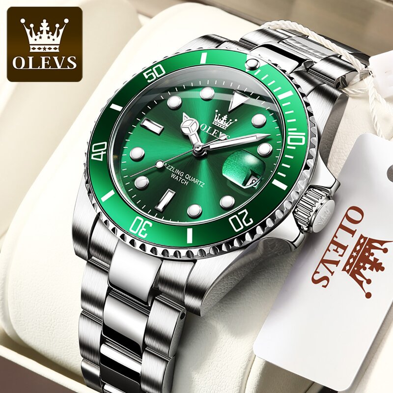 Quartz Watch - Manufacturer OLEVS 5885 Week Date Mesh Strap Fashion Casual Men