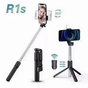 Selfie Stick - Manufacturer R1S with Light Anti-shake Foldable 360 Remote Control