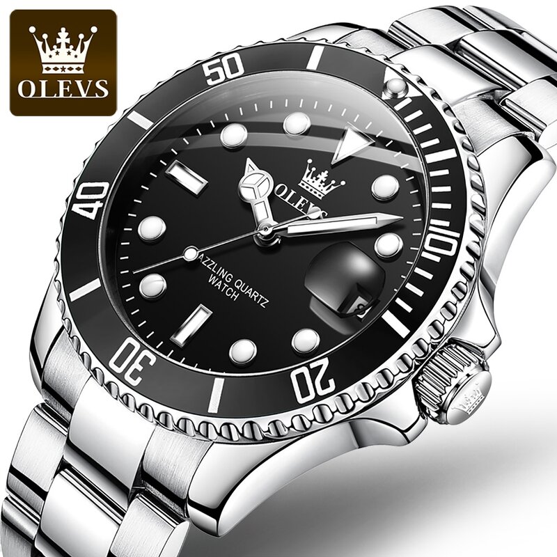 Quartz Watch - Manufacturer OLEVS 5885 Analog Business Stainless Steel Waterproof