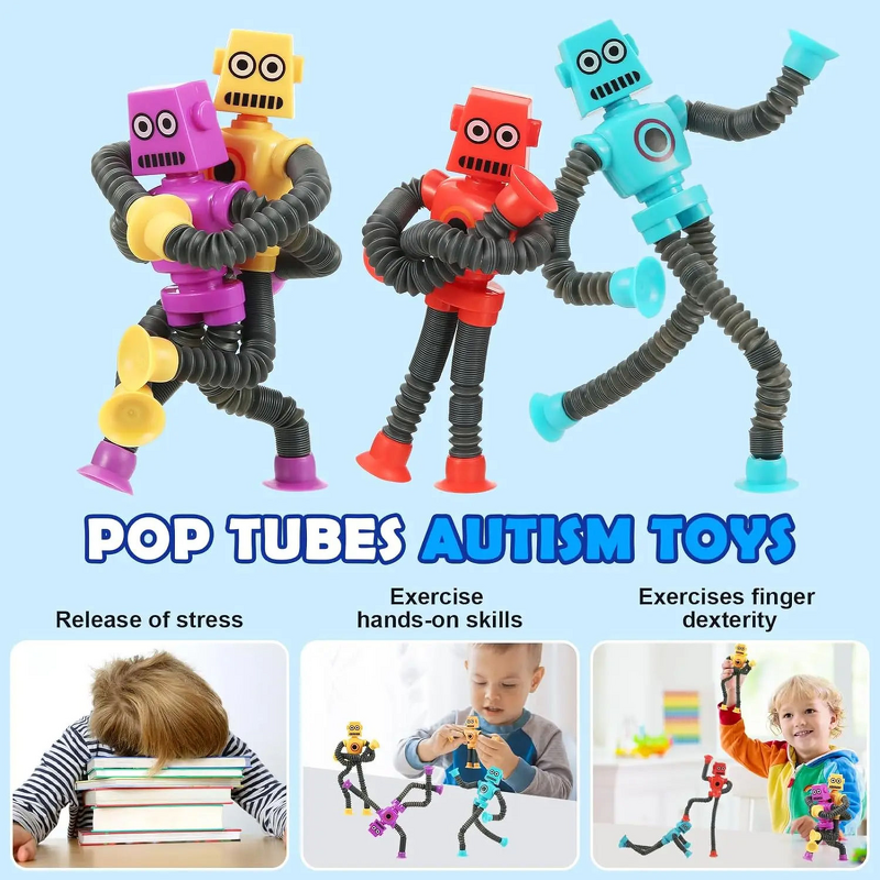 Robot Toy - Manufacturer Telescopic Suction Cup Stress Relief Animal Tricky Combo Gift