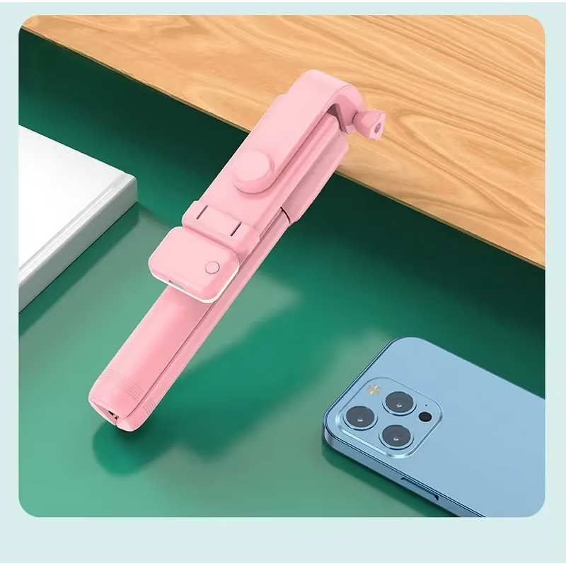 Selfie Stick - Manufacturer R1S with Light Anti-shake Foldable 360 Remote Control