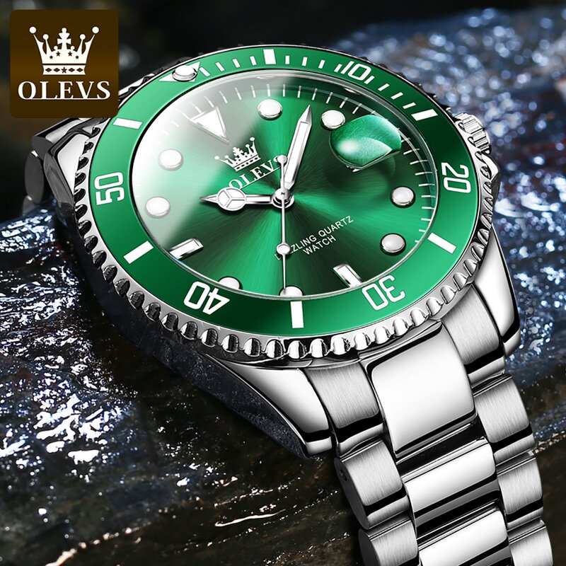Quartz Watch - Manufacturer OLEVS 5885 Luxury Luminous Stainless Steel Masculino