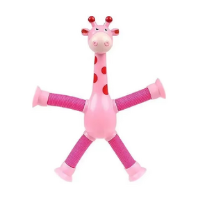 Sensory Toy - Manufacturer Telescopic Suction Cup Giraffe Stretchy Pops Tubes Kids