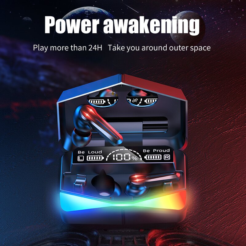 TWS Earbuds - Manufacturer M28 Gaming In-ear Cool Lights Low-latency PK F9 M10