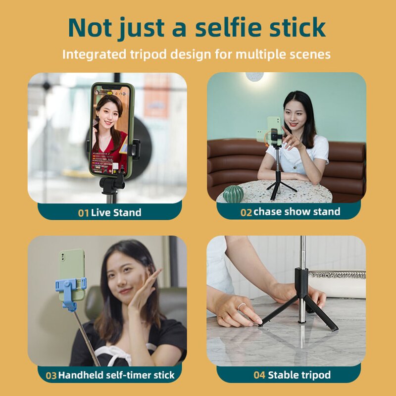 Selfie Stick - Manufacturer R1 Fold Mini Tripod Wireless 360 Rotation Phone
