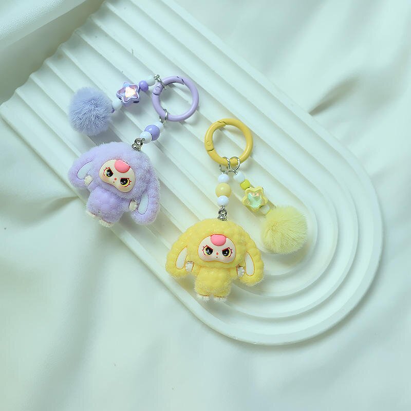 Keychain - Manufacturer 3D Mini Flocked PVC Animal Figurines Crafts Kids Wholesale