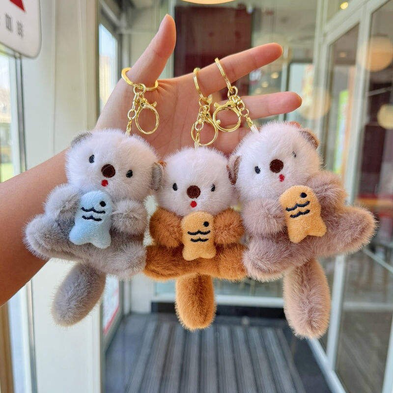 Plush Keychain - Manufacturer Otter Cartoon Stuffed Animal Mini Soft Bag Decoration