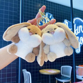Plush Keychain - Manufacturer Rabbit Cartoon Doll Couple Schoolbag Kawaii Charm