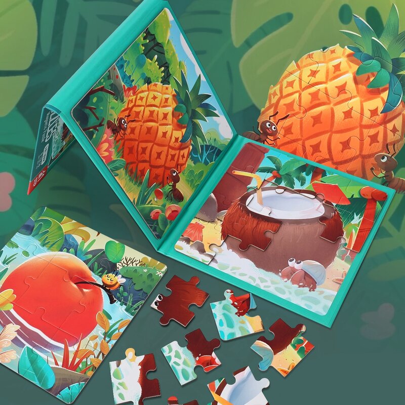 Puzzle Book - Manufacturer 3 in 1 Toddler Travel Cartoon Educational Jigsaw Toy