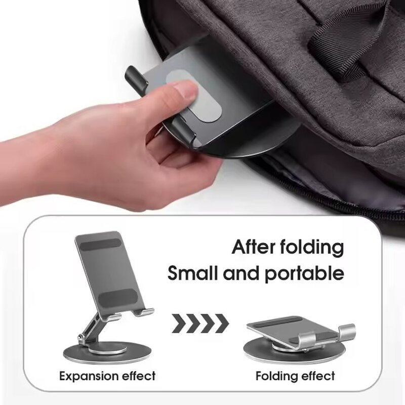 Phone Stand - Manufacturer 360 Folding Aluminum Ergonomic Adjustable Desktop