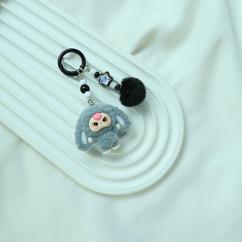 Keychain - Manufacturer 3D Mini Flocked PVC Animal Figurines Crafts Kids Wholesale