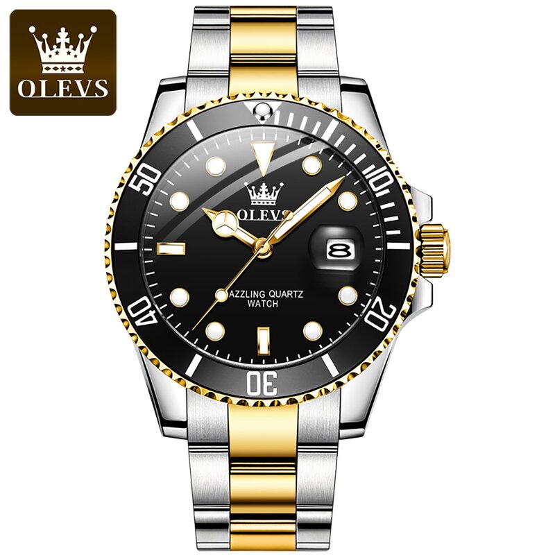 Quartz Watch - Manufacturer Olevs 5885 Sport Waterproof Classic Stainless Steel Men