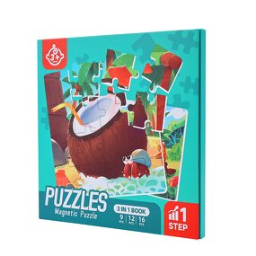 Puzzle Book - Manufacturer 3 in 1 Toddler Travel Cartoon Educational Jigsaw Toy