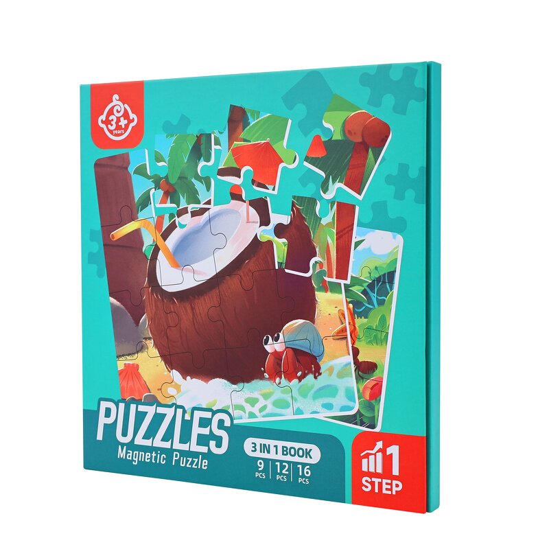 Puzzle Book - Manufacturer 3 in 1 Toddler Travel Cartoon Educational Jigsaw Toy