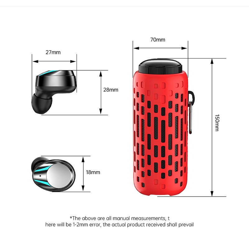 Portable Speaker - Manufacturer M47 Stereo Waterproof BT 5.3 Sports Headset PK F9