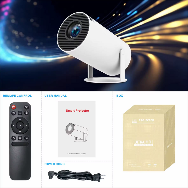 Projector - Manufacturer HY300 Pro Android 11 Auto HD Portable Home Theater