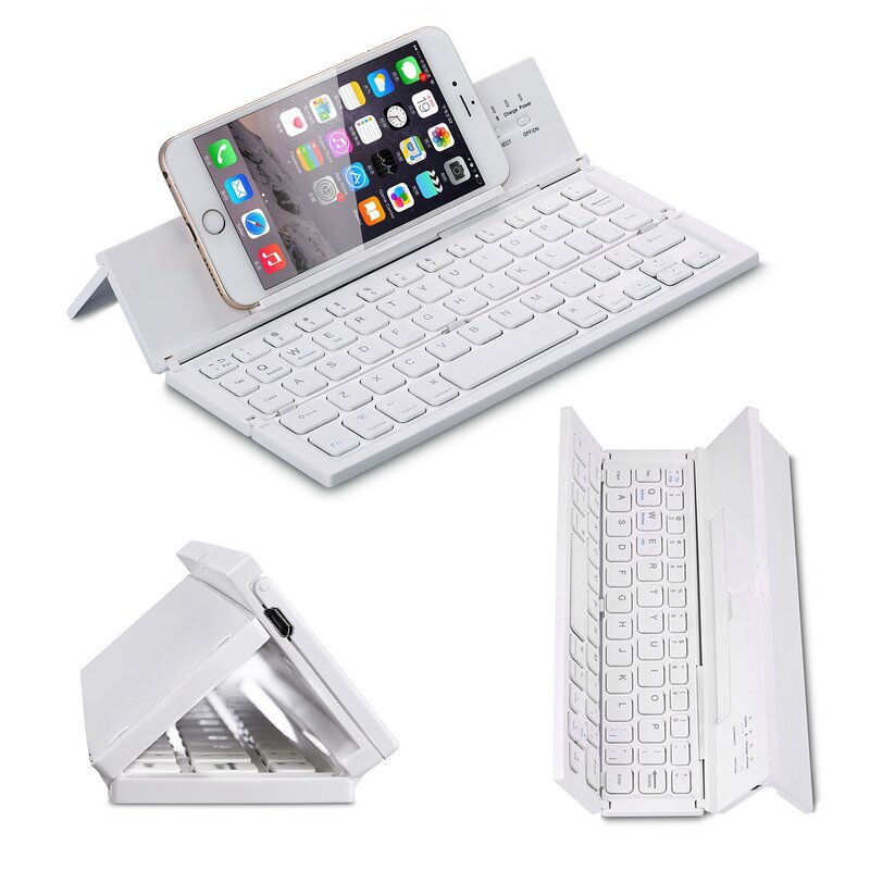Foldable Keyboard - Manufacturer Mini BT Three Fold Portable Business Laptop Pad
