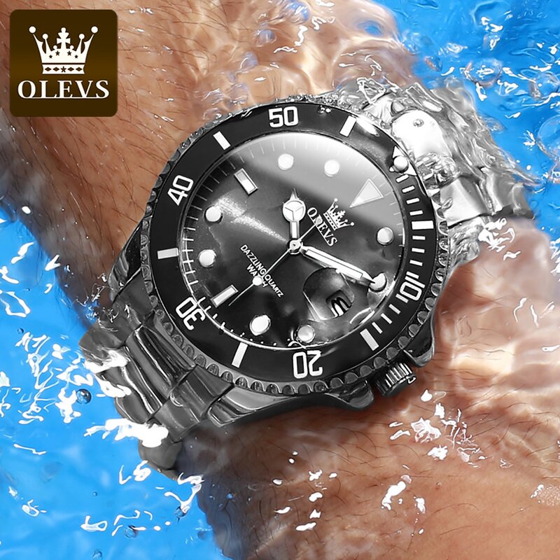 Quartz Watch - Manufacturer OLEVS 5885 Luxury Stainless Steel HD Luminous Men