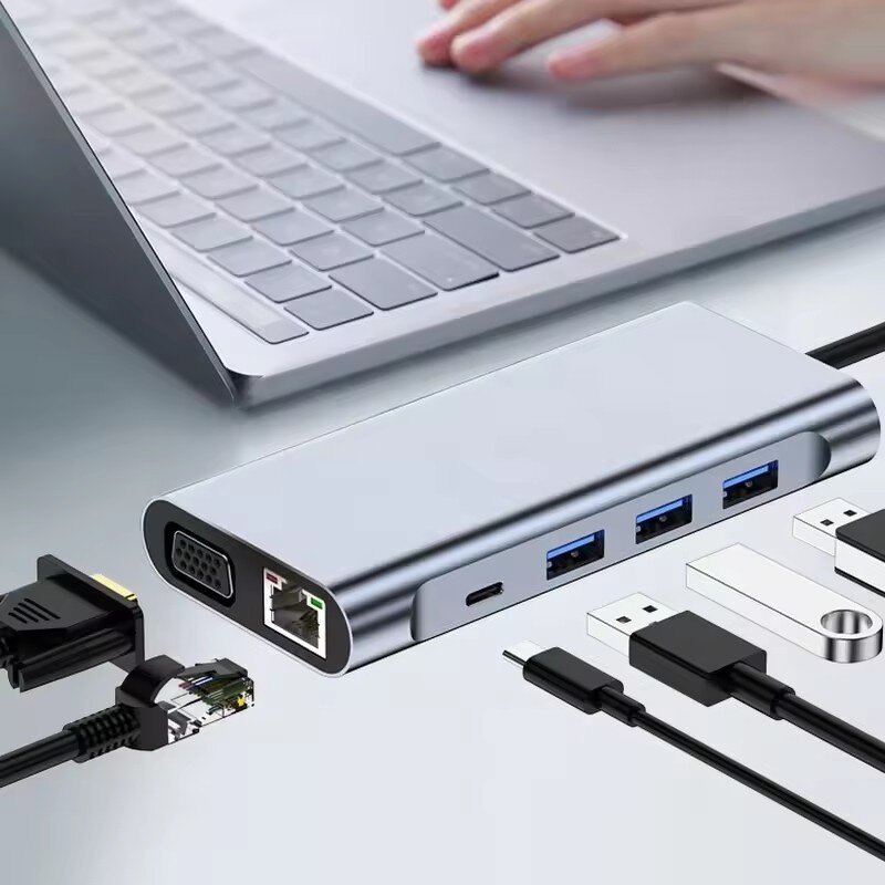 USB C Hub - Manufacturer 10 in 1 PD USB3.0 SD/TF Docking Station Manufacturer