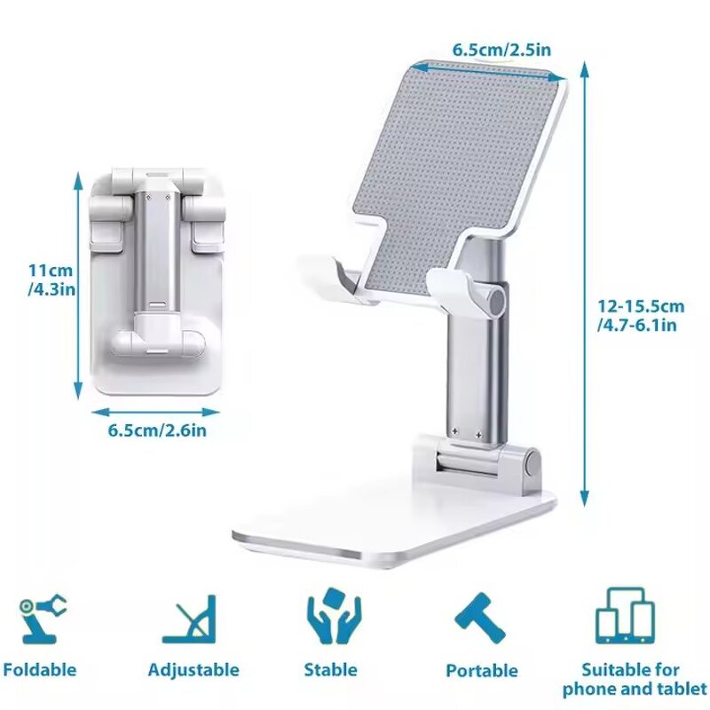 Phone Stand - Manufacturer Anti-slip 360 Rotating Foldable Desktop Metal Universal