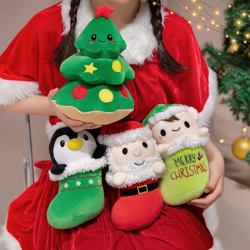 Plush Toy - Manufacturer Boot Shape Christmas Elf Santa Penguin Tree Decoration