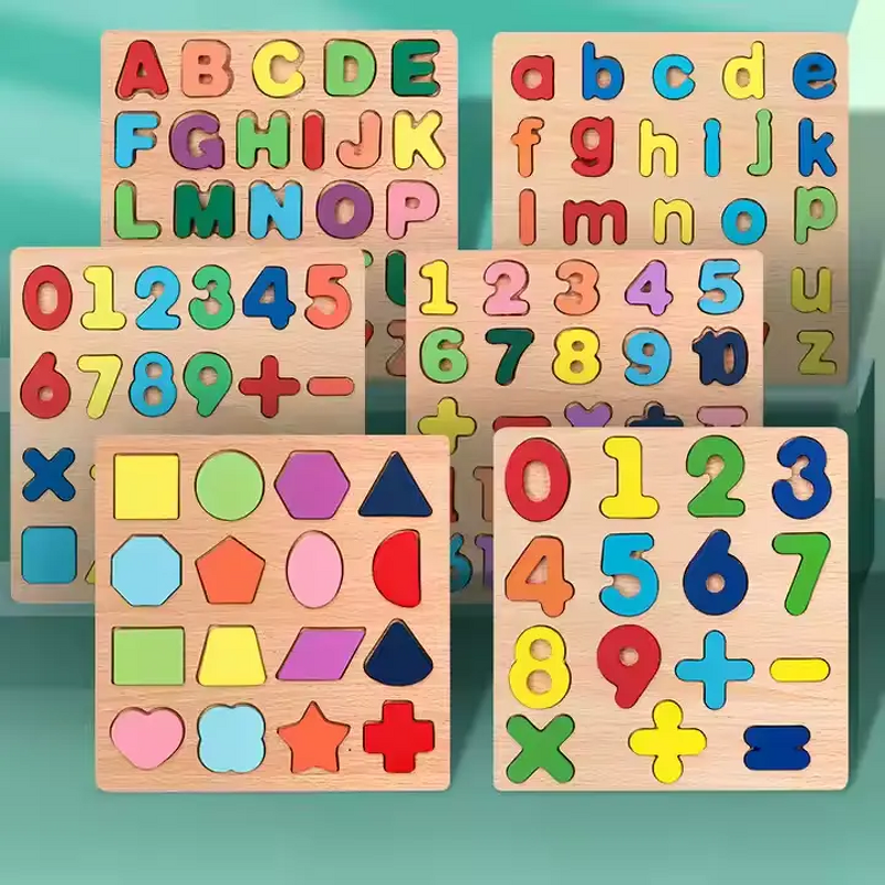 3D Puzzle - Manufacturer Wooden Alphabet Early Education DIY Toy for Kids Boys Girls