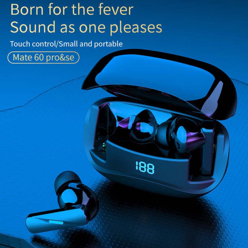 TWS Earbuds - Manufacturer Mate 60 Pro Newest BT 5.3 Touch ANC Noise Reduction