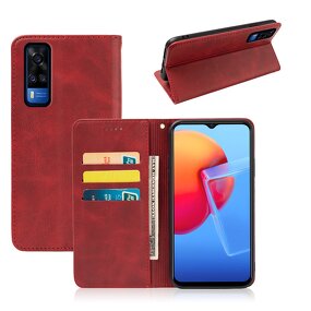 Phone Case - Manufacturer VIVO Y51 2020 India Magnetic Calfskin Wallet Light Solid