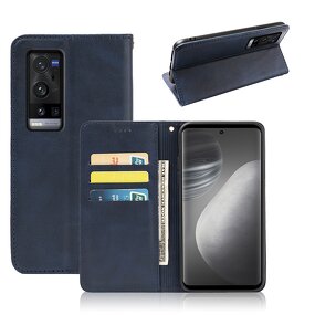 Phone Case - Manufacturer VIVO X60 Pro Plus Calfskin Recycled Magnetic Wallet Aesthetic