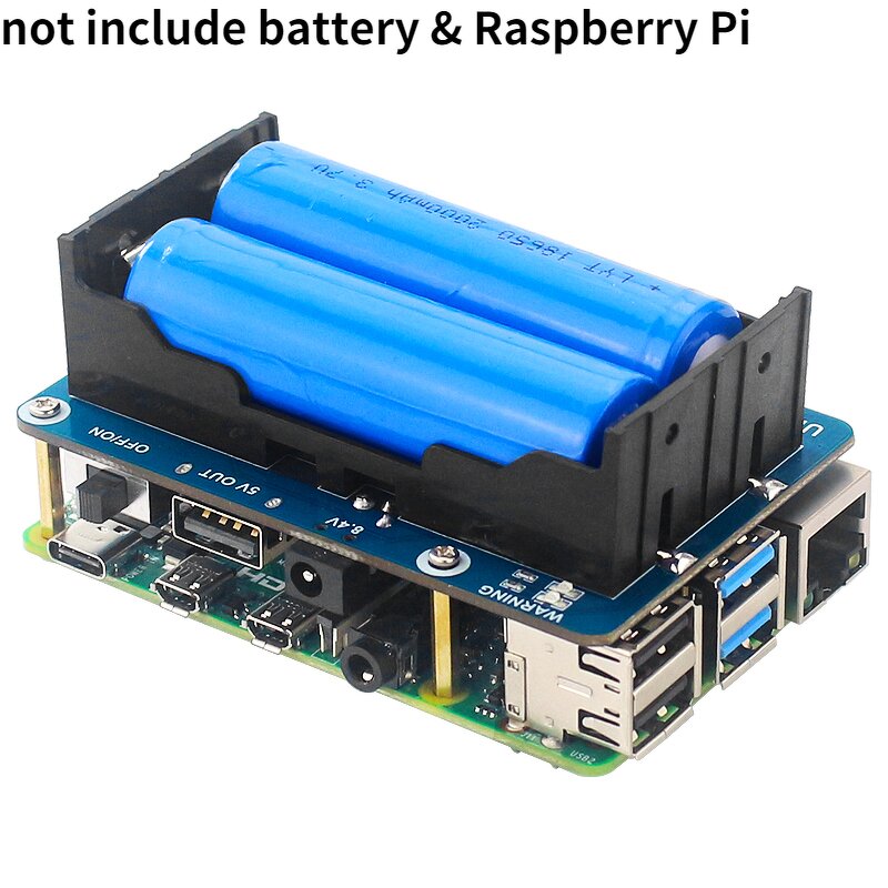 UPS HAT - Manufacturer SHCHV Raspberry Pi 4/3B+/3B 5V UPS US EU Charger Stable