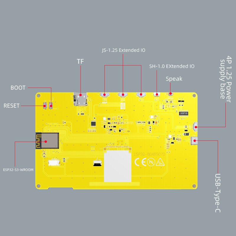 Demo Board - Manufacturer ESP32-S3 HMI 8M PSRAM 16M Flash 7" TN 800*480 RGB LCD