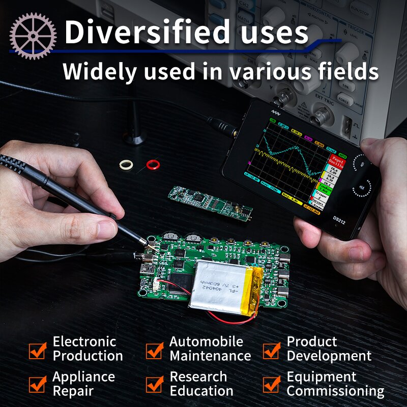 Oscilloscope - Manufacturer DS212 Mini Handheld Digital Dual-Channel Automotive Repair