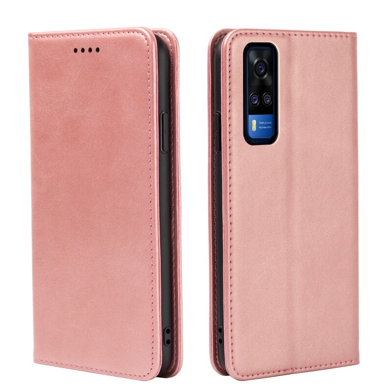 Phone Case - Manufacturer VIVO Y51 2020 India PU Calfskin Wallet Slim Magnetic Cover