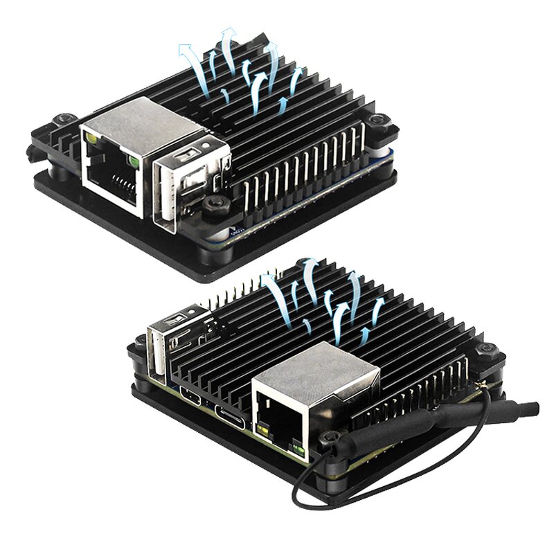 Aluminum Case - Manufacturer Pi Zero/2W Black Passive Cooling Protective Radiator Shell