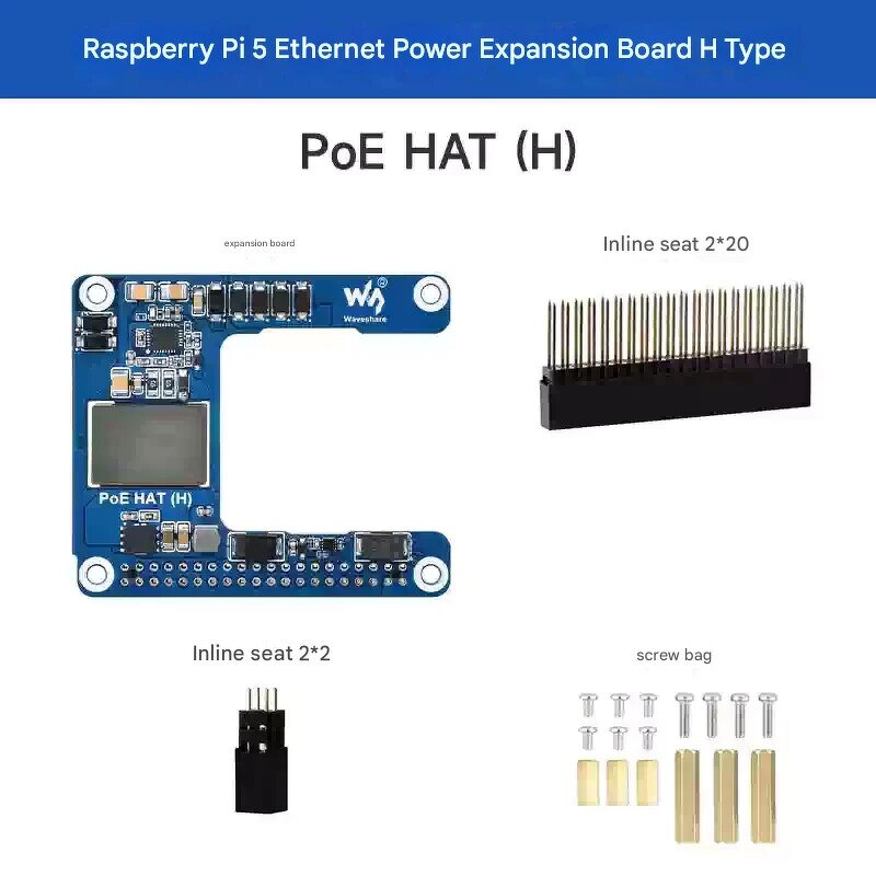 Expansion Board - Manufacturer Weixue Raspberry Pi 5/CM5 Ethernet PoE 802.3af/at