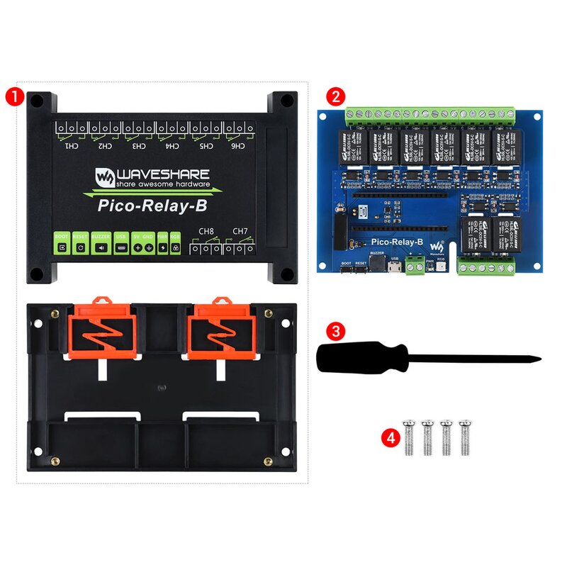 Relay Module - Manufacturer Raspberry Pi Pico Industrial 8-Channel Power/Photocoupler Isolation