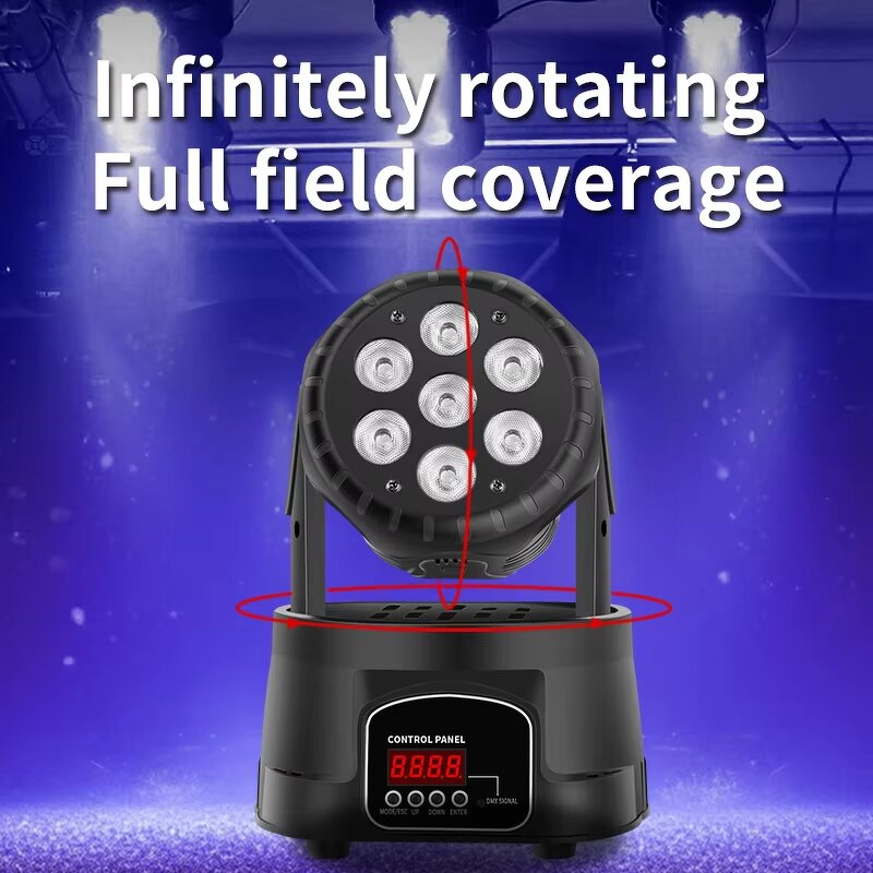 Moving Head Light - Manufacturer 7*100W RGBW LED Zoom DMX512 IP20 Metal Wedding DJ