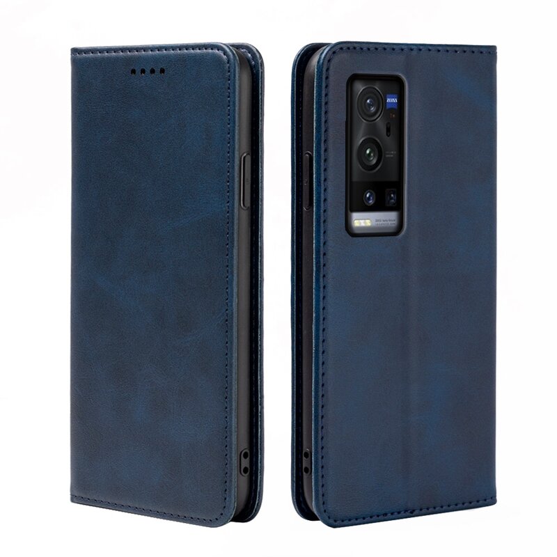 Phone Case - Manufacturer VIVO X60 Pro Plus Calfskin Recycled Magnetic Wallet Aesthetic